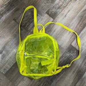 Yellow transparent backpack